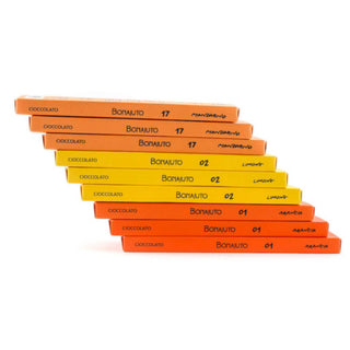 Chocolate bars citrus fruits