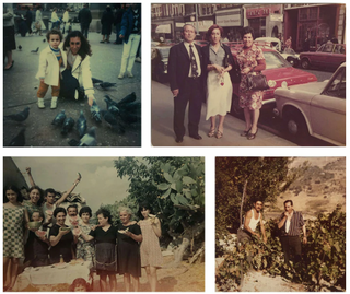 Family photos showing the history of the Italian deli