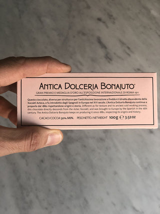Italian chocolate - Bonajuto Vanilla flavour. - Sitalia Deli